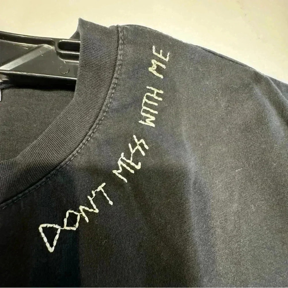 Mango Mickey Mouse Embroidered Tee Shirt Womens Size XS Black Short Sleeve - Picture 6 of 13